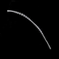 14K White Gold 26.35 Carat Graduated Riviera Necklace with 99 Prong-Set Round Lab Diamonds - E-F Color VS1 Clarity - Covaloro Fine Jewelry