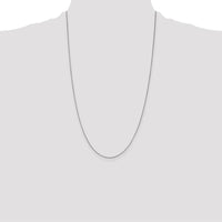 14K White Gold 26" Box Chain Necklace with Lobster Clasp by Oro Pregiato