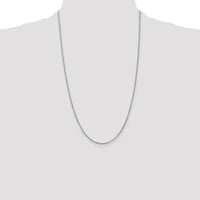 14K White Gold 26" Box Chain Necklace with Lobster Clasp by Oro Pregiato