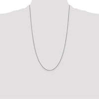 14K White Gold 26" Box Chain with Lobster Clasp - Rhodium Plated by Oro Pregiato