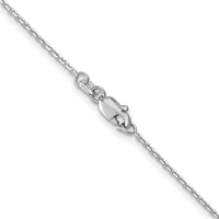 14K White Gold 26" Diamond-Cut Cable Chain - 1.2mm Width by Oro Pregiato