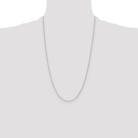 14K White Gold 26" Diamond-Cut Cable Chain - 1.2mm Width by Oro Pregiato