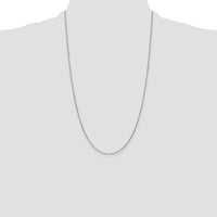 14K White Gold 26" Diamond-Cut Cable Chain Necklace with Lobster Clasp by Oro Pregiato