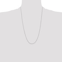 14K White Gold 26" Diamond-Cut Cable Chain with Lobster Clasp - 0.8mm Width by Oro Pregiato