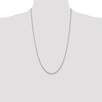 14K White Gold 26" Diamond-Cut Cable Chain with Lobster Clasp - 1.45mm Width by Oro Pregiato