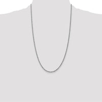 14K White Gold 26" Diamond-Cut Rope Chain with Lobster Clasp - 2.25mm Width