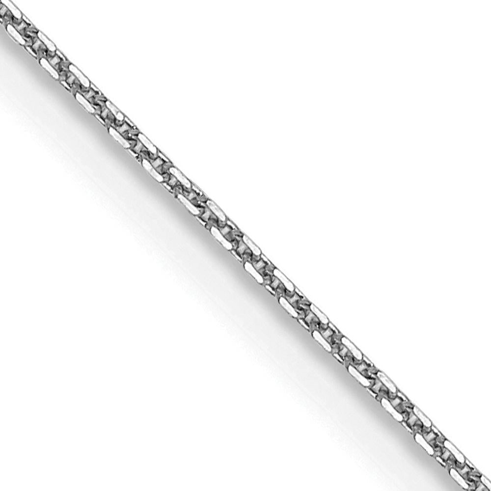 14K White Gold 26" Diamond-Cut Round Cable Chain with Lobster Clasp by Oro Pregiato