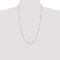 14K White Gold 26" Diamond-Cut Round Cable Chain with Lobster Clasp by Oro Pregiato