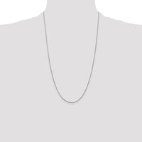 14K White Gold 26" Diamond-Cut Spiga Chain with Lobster Clasp - 0.85mm Width by Oro Pregiato