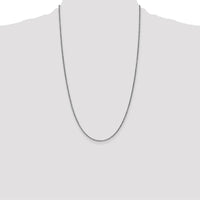 14K White Gold 26" Diamond-Cut Spiga Chain with Lobster Clasp - Polished Finish by Oro Pregiato