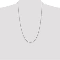 14K White Gold 26" Diamond-Cut Spiga Chain with Spring Ring Clasp - 1.05mm by Oro Pregiato