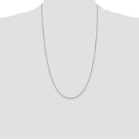 14K White Gold 26" Light Baby Rope Chain Necklace - Rhodium Plated with Spring Ring Clasp by Oro Pregiato