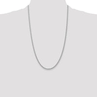 14K White Gold 26" Rope Chain with Lobster Clasp - 2.75mm Width by 0