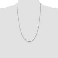 14K White Gold 26" Rope Chain with Lobster Clasp - 2mm Width by 0