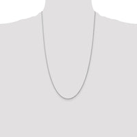 14K White Gold 26" Spiga Chain with Lobster Clasp - 1.05mm Width by Monteluci Fine Jewelry