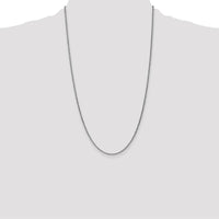 14K White Gold 26" Spiga Chain with Lobster Clasp - 1.7mm Width by Oro Pregiato