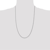 14K White Gold 26" Spiga Chain with Lobster Clasp - Polished Finish by Oro Pregiato