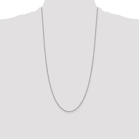 14K White Gold 28" Box Chain with Lobster Clasp - Polished Finish by Oro Pregiato
