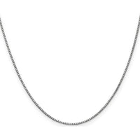14K White Gold 28" Box Chain with Polished Finish and Lobster Clasp by Oro Pregiato