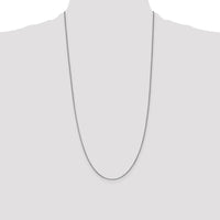 14K White Gold 28" Box Chain with Polished Finish and Lobster Clasp by Oro Pregiato
