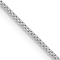 14K White Gold 28" Box Chain with Spring Ring Clasp - Elegant and Polished Finish by Oro Pregiato