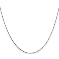 14K White Gold 28" Box Chain with Spring Ring Clasp - Elegant and Polished Finish by Oro Pregiato