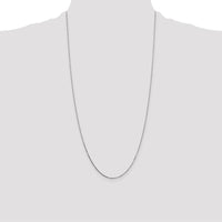 14K White Gold 28" Box Chain with Spring Ring Clasp - Elegant and Polished Finish by Oro Pregiato