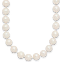 14K White Gold 28" Necklace with 7-8mm Near Round Freshwater Cultured Pearls by Monteluci Fine Jewelry