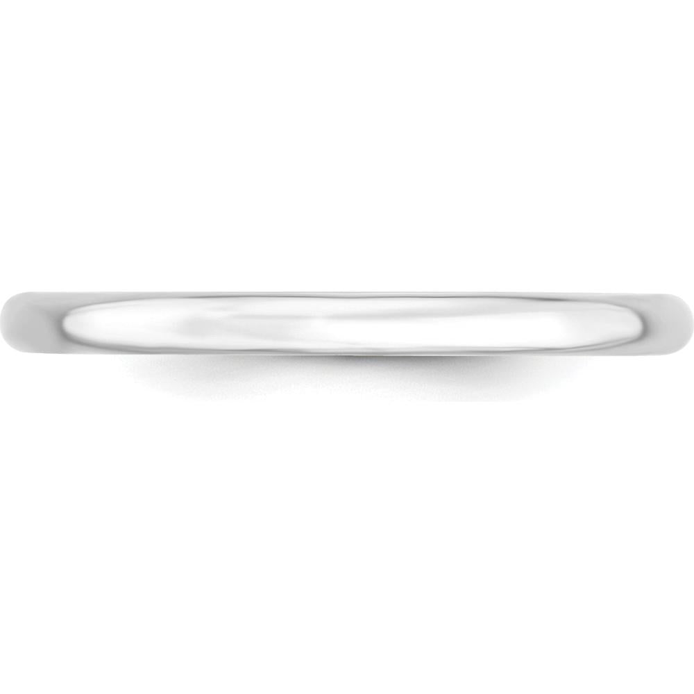 14K White Gold 2mm Comfort Fit Wedding Band - Size 6, Polished Finish by 0