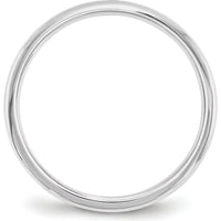 14K White Gold 2mm Comfort Fit Wedding Band with Polished Finish - Size 8 by 0