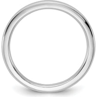 14K White Gold 2mm Domed European Comfort Fit Wedding Band - Polished Finish by 0