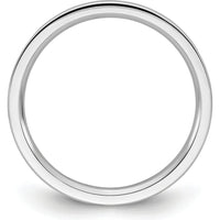 14K White Gold 2mm Flat Comfort Fit Wedding Band - Solid Polished Design by Luciano & Cie