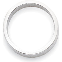 14K White Gold 2mm Flat Wedding Band - Lightweight and Polished, Size 6 by Luciano & Cie
