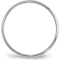 14K White Gold 2mm Lightweight Half Round Wedding Band - Size 9 by Luciano & Cie
