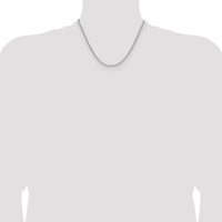 14K White Gold 3.0mm Semi-Solid Beveled Paperclip Chain Necklace - 18 Inches by Oro Pregiato