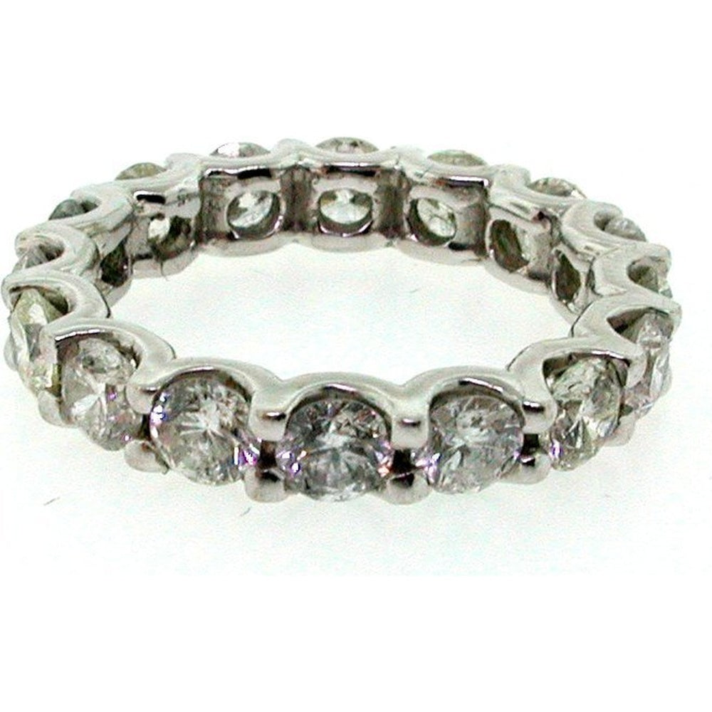 14K White Gold 3.24 Carat Total Diamond Weight Round Diamond Anniversary Band by Auriventus