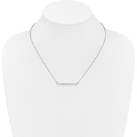 14K White Gold 3/4 Carat Diamond Bar Necklace - 0.75 Carat Total Diamond Weight by Monteluci Fine Jewelry