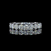 14K White Gold 3/4 Eternity Band with 15 U-Prong Set Round Lab Diamonds - 1.66 Carat Total Weight, E-F Color VS Clarity - Covaloro Fine Jewelry