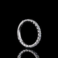14K White Gold 3/4 Eternity Band with 19 Prong Set Round Lab Diamonds - 0.62 Carat Total Diamond Weight - Covaloro Fine Jewelry