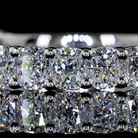 14K White Gold 3/4 Eternity Band with 21 Cushion Brilliant Cut Lab Diamonds - 2.00 Carats Total Diamond Weight - Covaloro Fine Jewelry