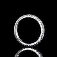 14K White Gold 3/4 Eternity Band with 25 Round Brilliant Cut Lab Diamonds - 0.63 Carats Total Diamond Weight - Covaloro Fine Jewelry