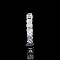 14K White Gold 3/4 Eternity Band with Bezel Set Radiant Cut Lab Diamonds - 1.35 Carats Total Diamond Weight - Covaloro Fine Jewelry