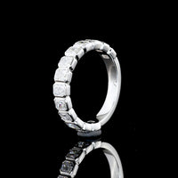 14K White Gold 3/4 Eternity Band with Bezel Set Radiant Cut Lab Diamonds - 1.35 Carats Total Diamond Weight - Covaloro Fine Jewelry