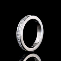 14K White Gold 3/4 Eternity Band with Channel Set Baguette Cut Lab Diamonds - 1.04 Carat Total Weight - Covaloro Fine Jewelry
