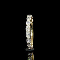14K White Gold 3/4 Eternity Band with East-West Set Oval Cut Lab Diamonds - 1.19 Carat Total Weight, E-F Color VS2 Clarity - Covaloro Fine Jewelry