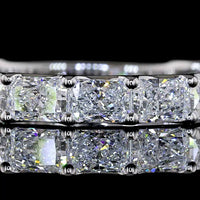 14K White Gold 3/4 Eternity Band with East-West Set Radiant Cut Lab Diamonds - 1.73 Carat Total Weight - Covaloro Fine Jewelry