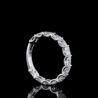 14K White Gold 3/4 Eternity Band with East-West Set Radiant Cut Lab Diamonds - 1.73 Carat Total Weight - Covaloro Fine Jewelry