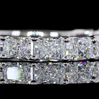 14K White Gold 3/4 Eternity Band with East-West Set Radiant Cut Lab Diamonds - 1.75 Total Carat Weight, E-F Color, VS Clarity - Covaloro Fine Jewelry