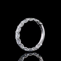 14K White Gold 3/4 Eternity Band with East-West Set Radiant Cut Lab Diamonds - 1.75 Total Carat Weight, E-F Color, VS Clarity - Covaloro Fine Jewelry