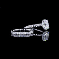 14K White Gold 3/4 Eternity Band with Micro-Pavé Set Round Brilliant Cut Lab Diamonds - 0.69 Carat Total Weight - Covaloro Fine Jewelry
